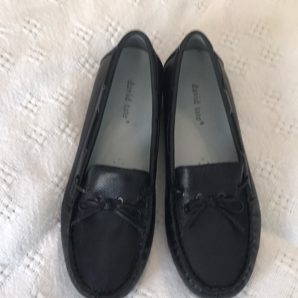 Brand New David Tate Black Genuine Leather Driving Loafers - NWOT